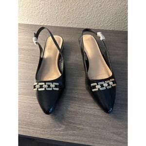 Jones New York Quincy slip on heels black business size 6.5M New without box‎